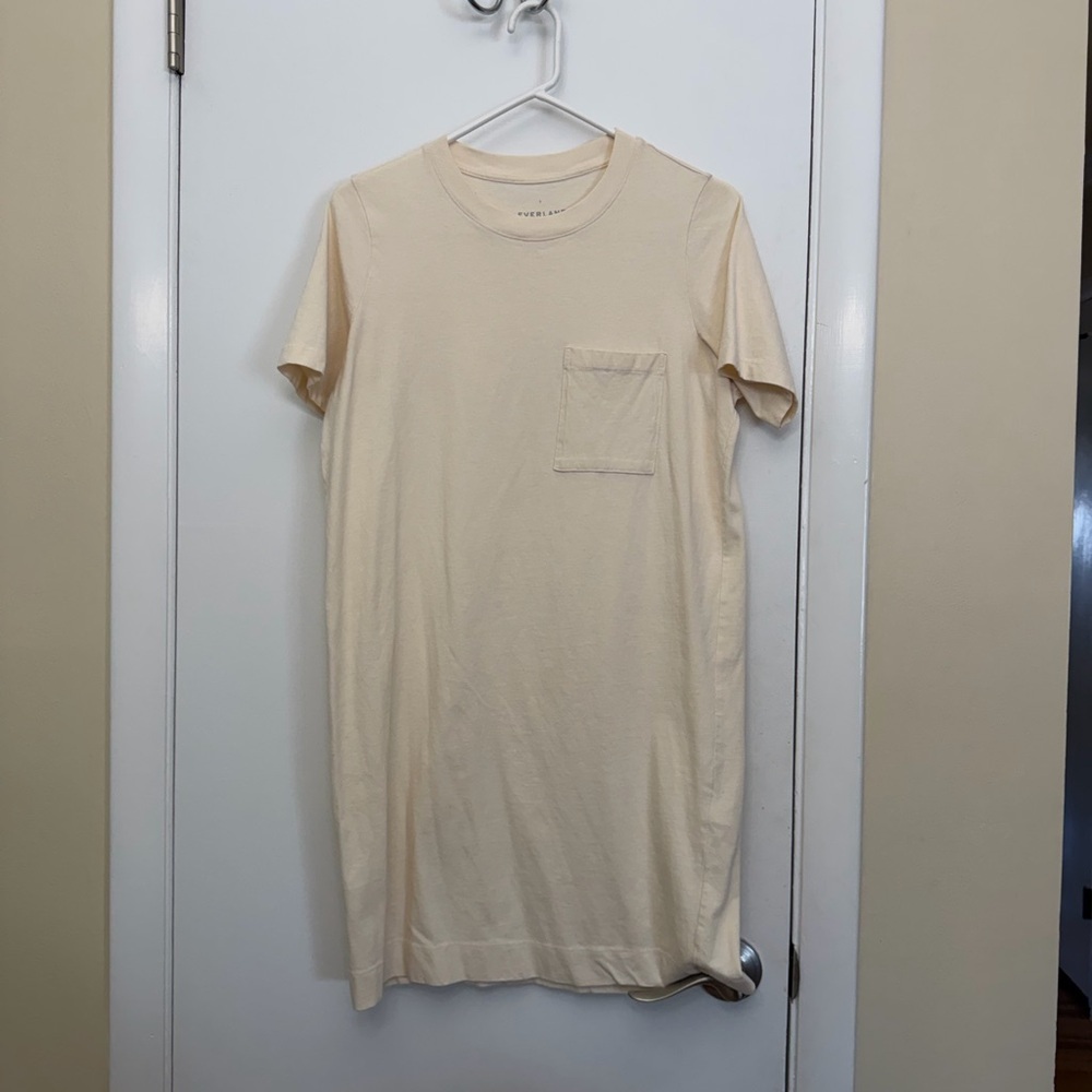 Everlane Cream T-Shirt Dress
